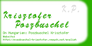 krisztofer poszbuschel business card